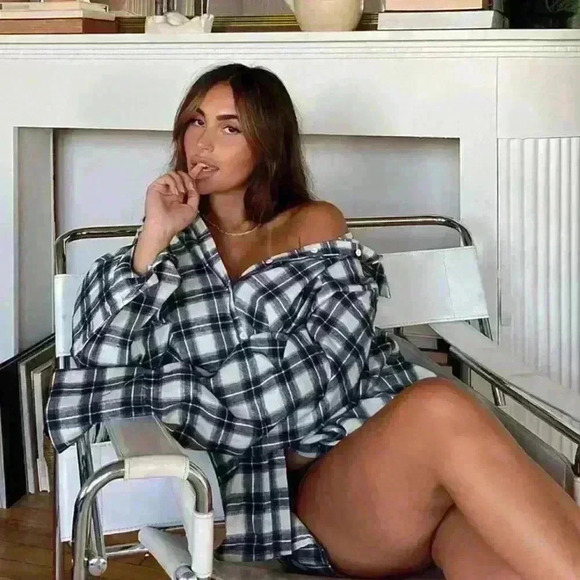 PLT OVERSIZED FLANNEL SHIRT - Picture 2 of 3